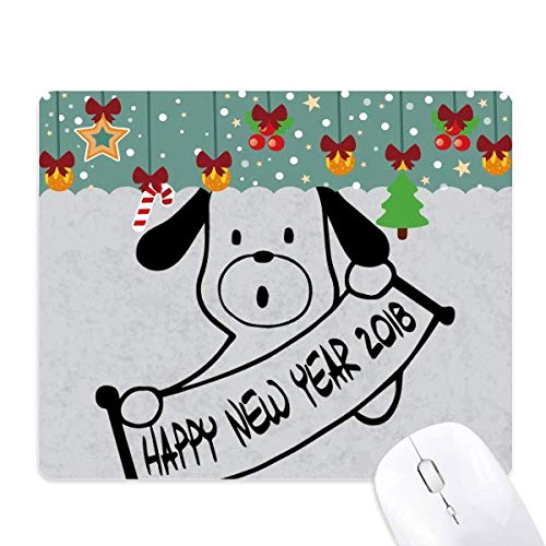 Tapis de souris de Noël en caoutchouc antidérapant accessoire bureau Nouvel An