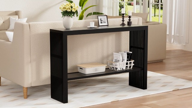 Amazon.com: Bamboonova Bamboo Wood Console Table 47.2