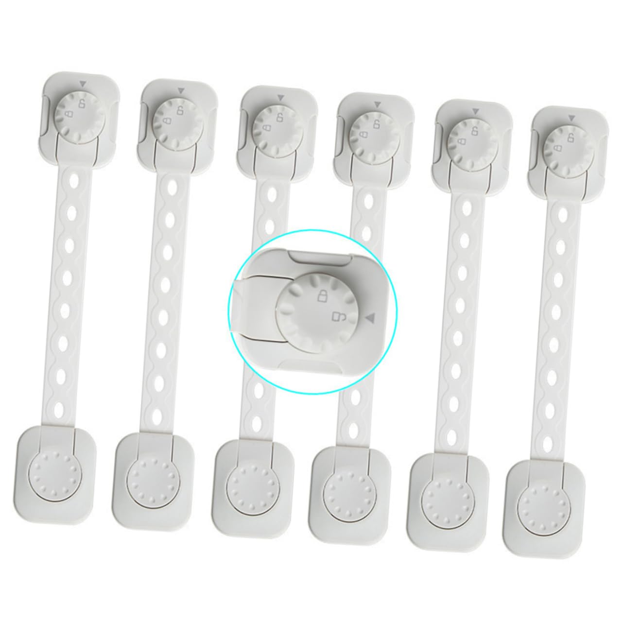 Abaodam 3 Set Di Serrature Per Armadietti Per Bambini E Neonati Per Elettrodomestici Facili Da Installare Adesive 6 Pezzi*3