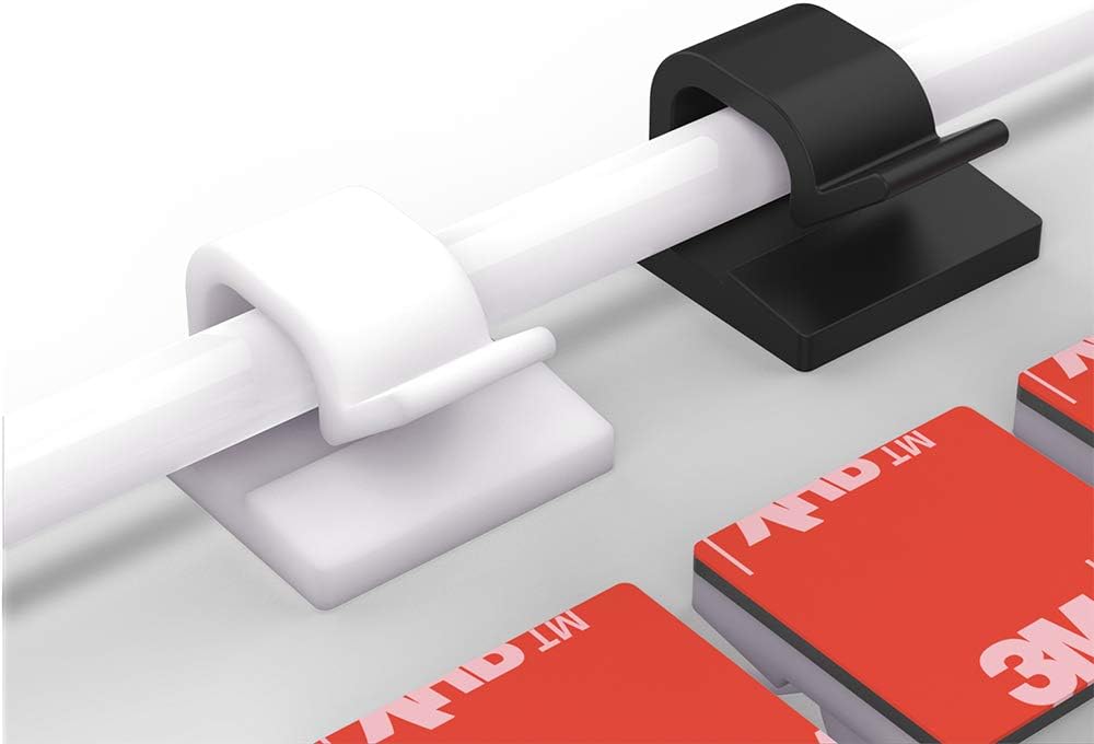 80 Pack Cable Clips with Strong Adhesive Tapes,Wire Holder