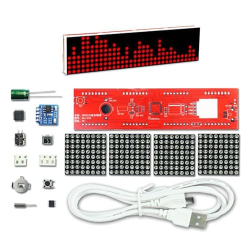 Music Spectrum Kit,DIY Electronics Soldering Project USB18 Display Modes Rhythm Light Soldering Sound Control Lighting Kits with Brightness Adjustment Effect Voice Sensor