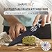 Shape28 Custom Engraved Black Knife with Artwork - Ultra Light, Razor-Sharp Blade Kitchen Knife - Personalized with Last Name