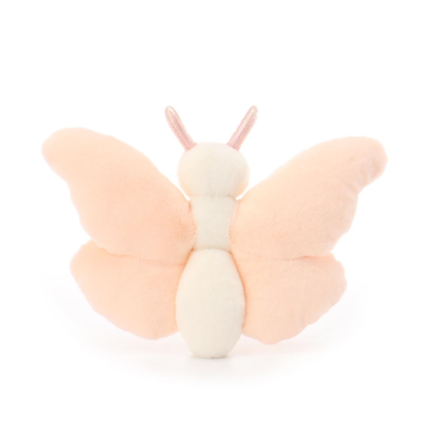 Apricot Lamb Flesh Pink Butterfly Plushies Stuffed Animals for Baby Girl and Boy Soft Cute Plush Toys for Kids 7.5 Inches - Image 4