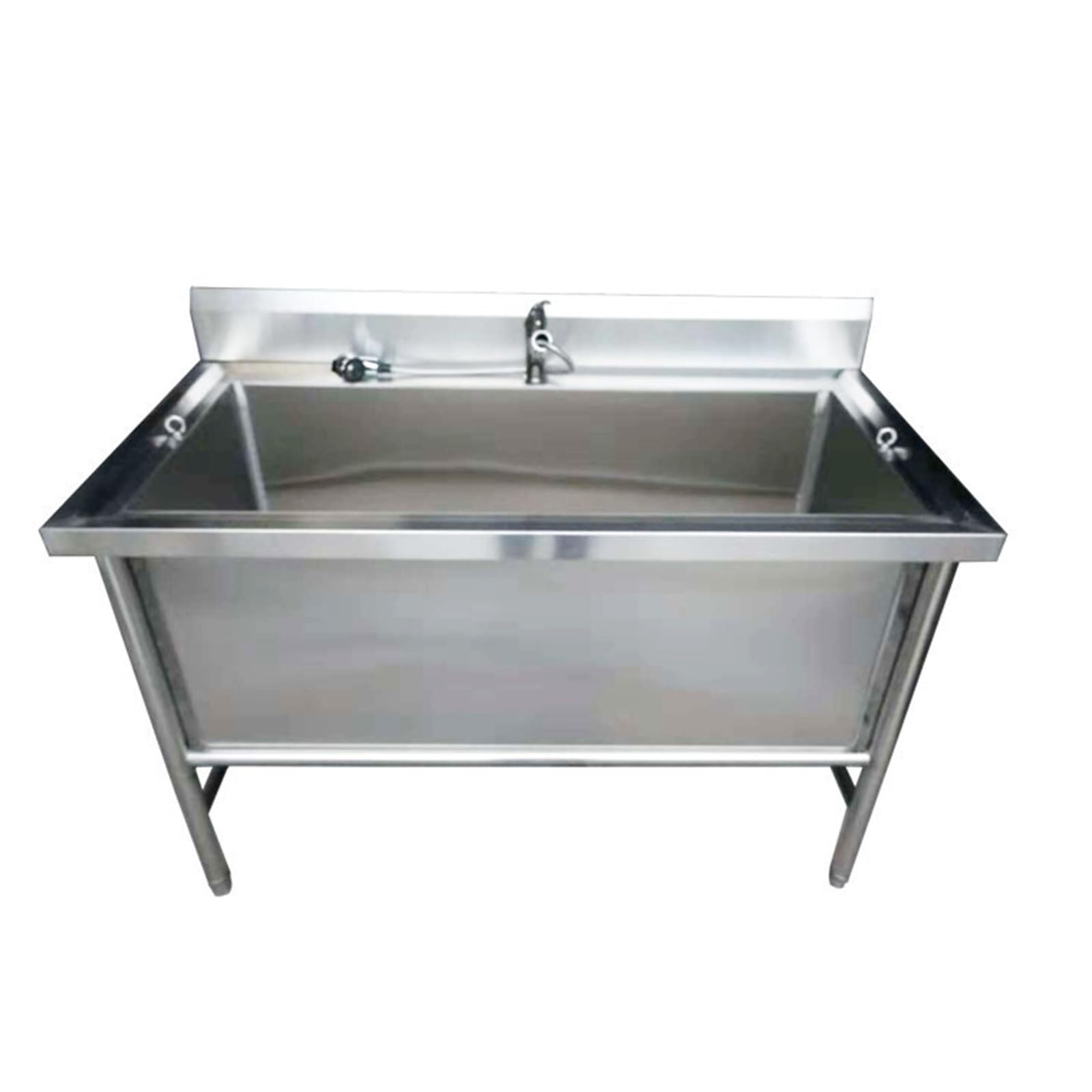 RENJJPBO Professional Dog Grooming Bathtub Station, Bathing Station,Stainless Steel Dog Grooming Tub,Wash Shower Sink with Faucet