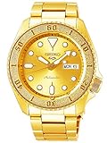 【セット商品】[セイコー]セイコー 5 SEIKO ファイブ スポーツ 自動巻(手巻き付き) 腕時計 SRPE74K1 ゴールド(国内SBSA066同型)＆マイクロファイバークロス 13×13cm付き [逆輸入品]