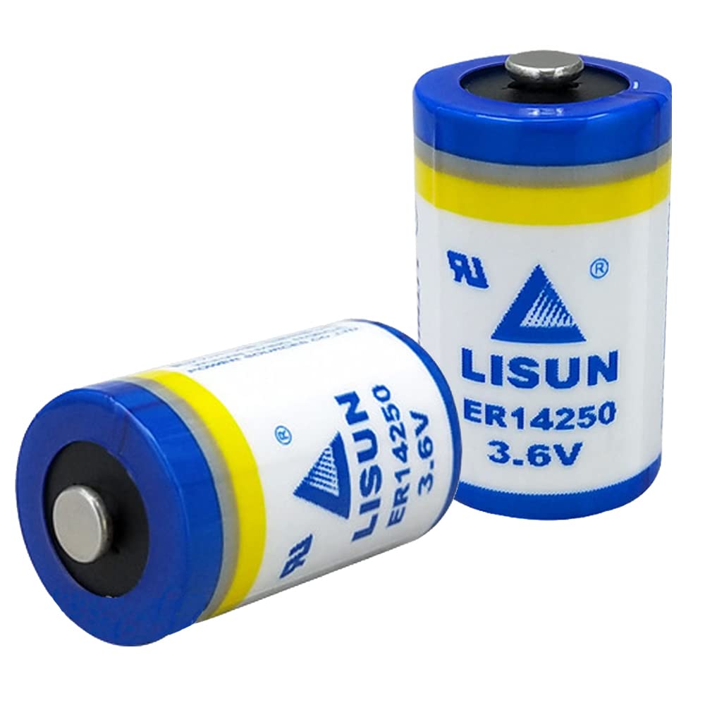 STEPMAX 1/2AA LISUN ER14250 Lithium Battery, 3.6V 1200mAh PLC Battery (2 Count)