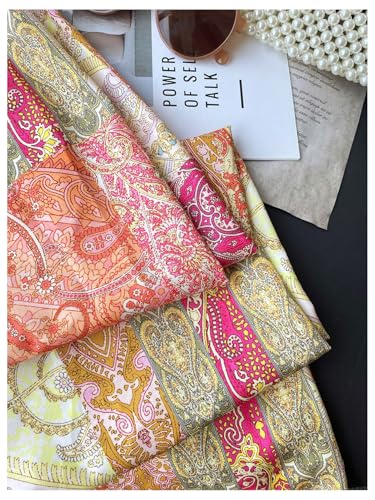 GORGLITTER Women's Wide Leg Boho Patchwork Pants High Waisted Paisley Flowy Palazzo Trousers Fall Vacation Outfits4