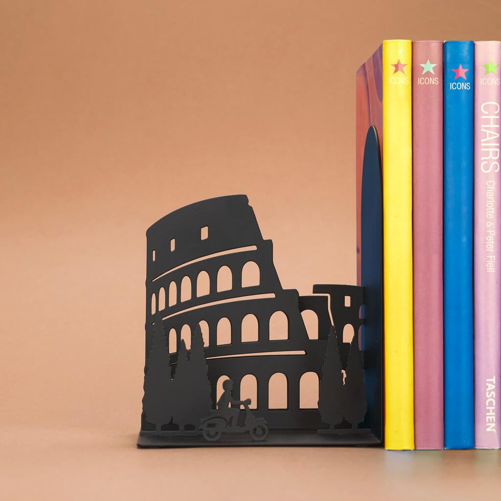Balvi Sujetalibros Rome Color Negro Resistente y Antideslizante Metal