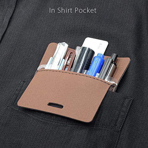 Diodrio PP2PU-BR Pocket Protector, Leather Pen Pouch Holder Organizer thumb #5