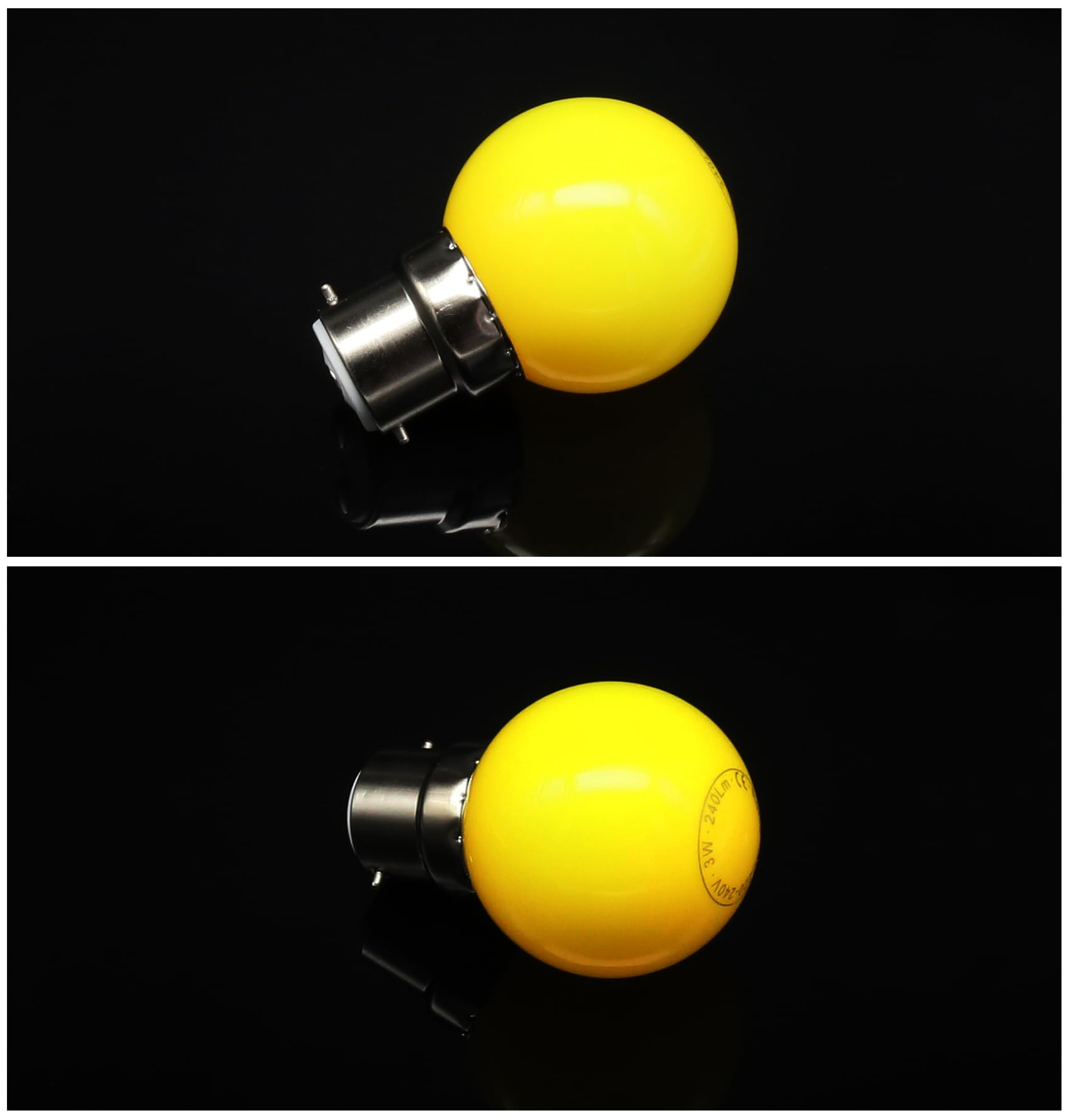 V-TOO Lampadine LED Colorate Attacco B22 – 3W = 30W, Confezione Da 40, 8 Colori (Rosso, Giallo, Verde, Blu, Bianco, Arancione, Rosa, Viola) - 2