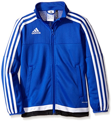adidas Kids' Soccer Tiro 15 Training Jacket, Bold Blue/White/Black, Small