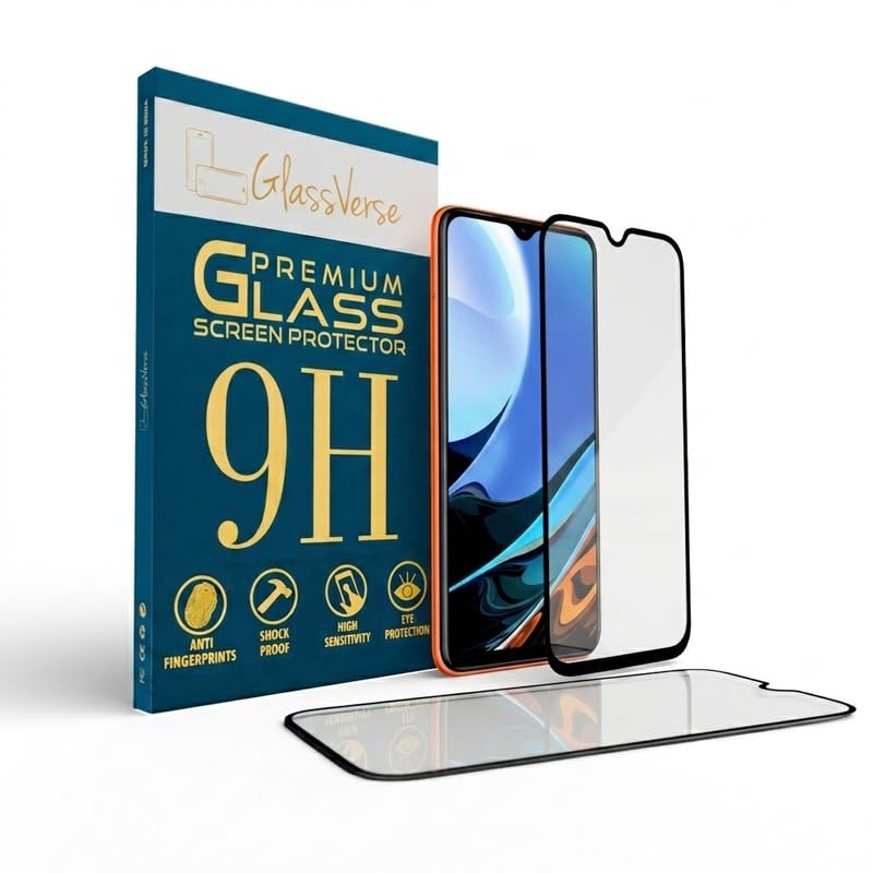 Image of GlassVerse PureView Tempered Glass for Redmi 9 Power | Crystal Clear, 9H Hardness Screen Protector, Edge to Edge, Case Friendly, Hassle-less Installation Kit Included. (Pack of 2)