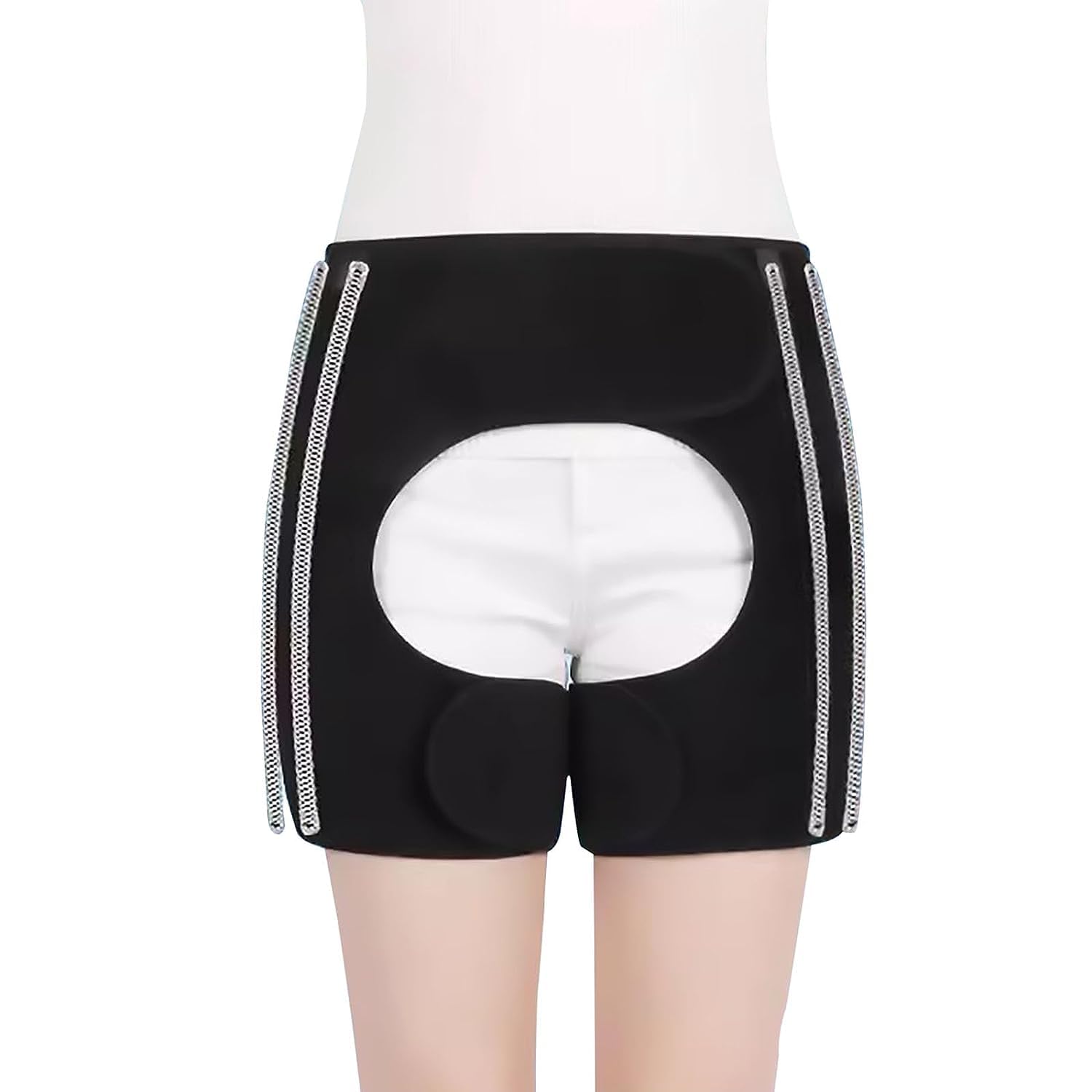 HAILM Soporte Cadera, con Soporte Acero Resorte, Soporte Compresión Cadera para Aliviar Dolor Ciática, Manga Compresió Muslo y Bursitis Artritis Flexora Cadera, Hombres y Mujeres,L