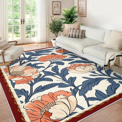 Tapis antidérapant de salon 160x230cm à poil doux ras