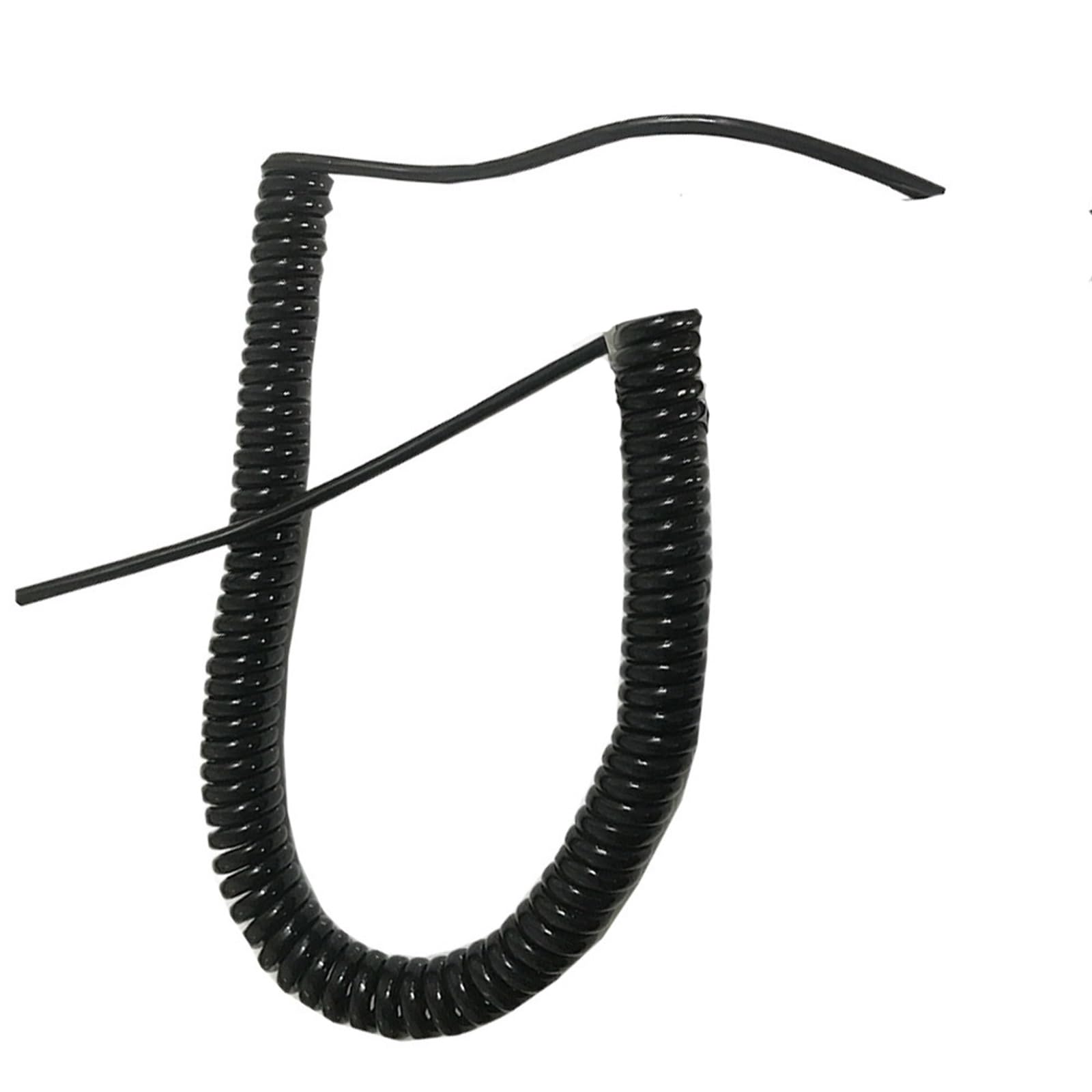 outdoor extension 4 Core Extensible Spring Wire Black Spiral Power Cord Electric Cable 0.5 Square 2.5 Meter 5 Meter 7.5 Meter solar sheathed(Undraw 2.5 meter)