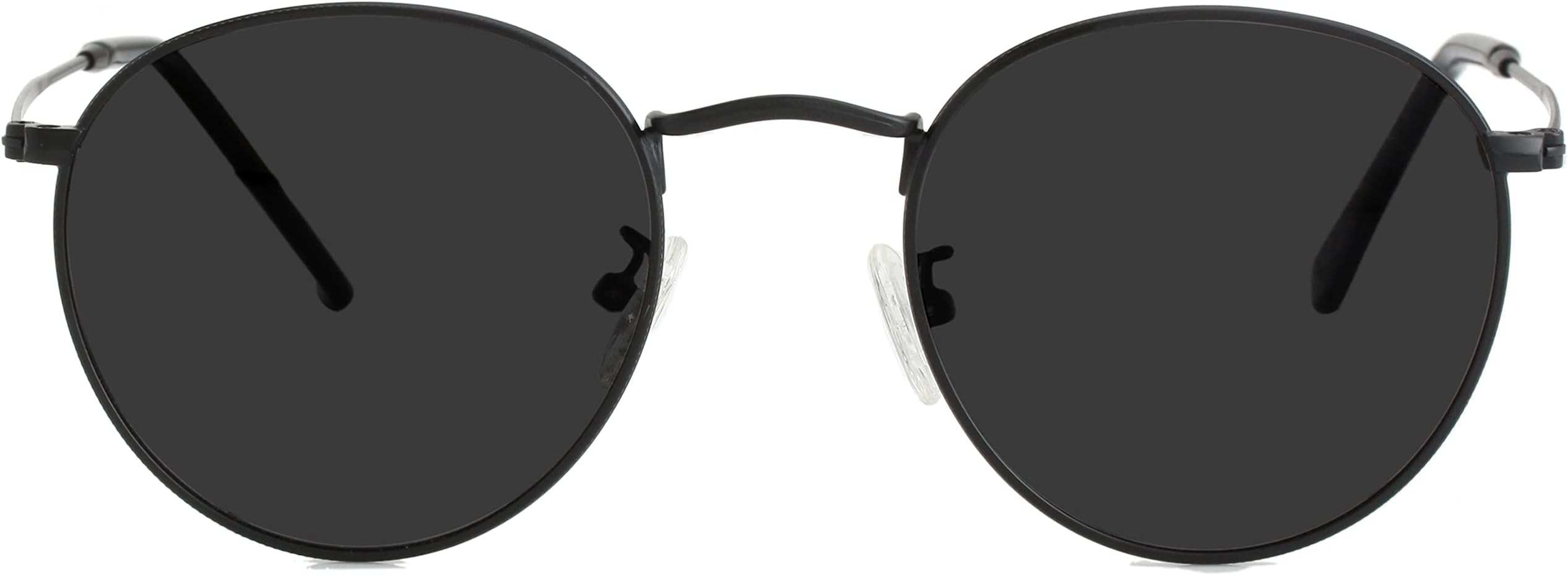 Kursan Small Round Metal Polarized Sunglasses for Men Women Mirrored Lens Classic Circle Sun Glasses
