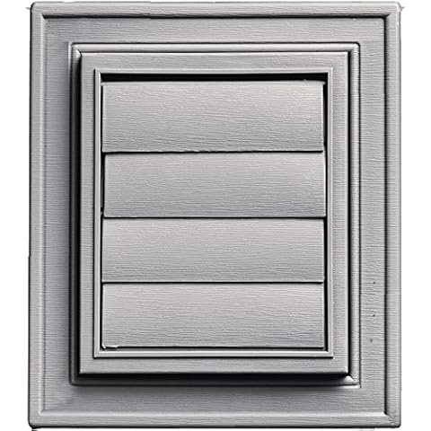 Builders Edge 140147079016 Square Exhaust Vent 016, Gray Cover