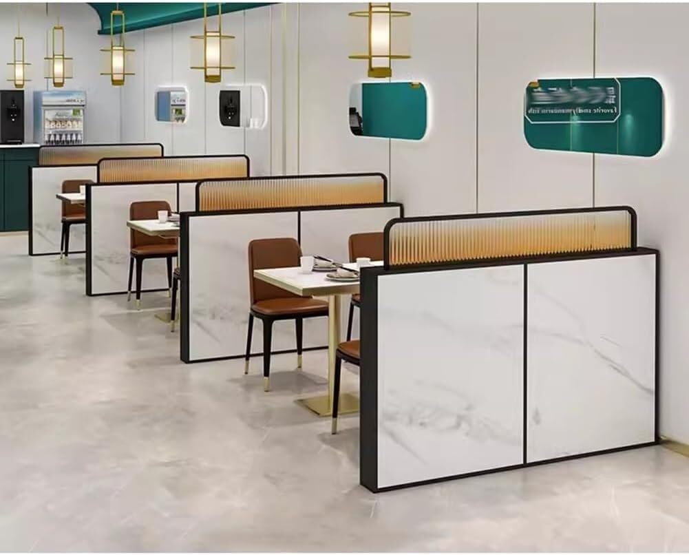 ZYCHSJXA Dividers For Dining Areas, Countertop Screen Partition Gradient Striped Glass Restaurant Decorative Partitions Partitions(Schwarz,150x30cm)