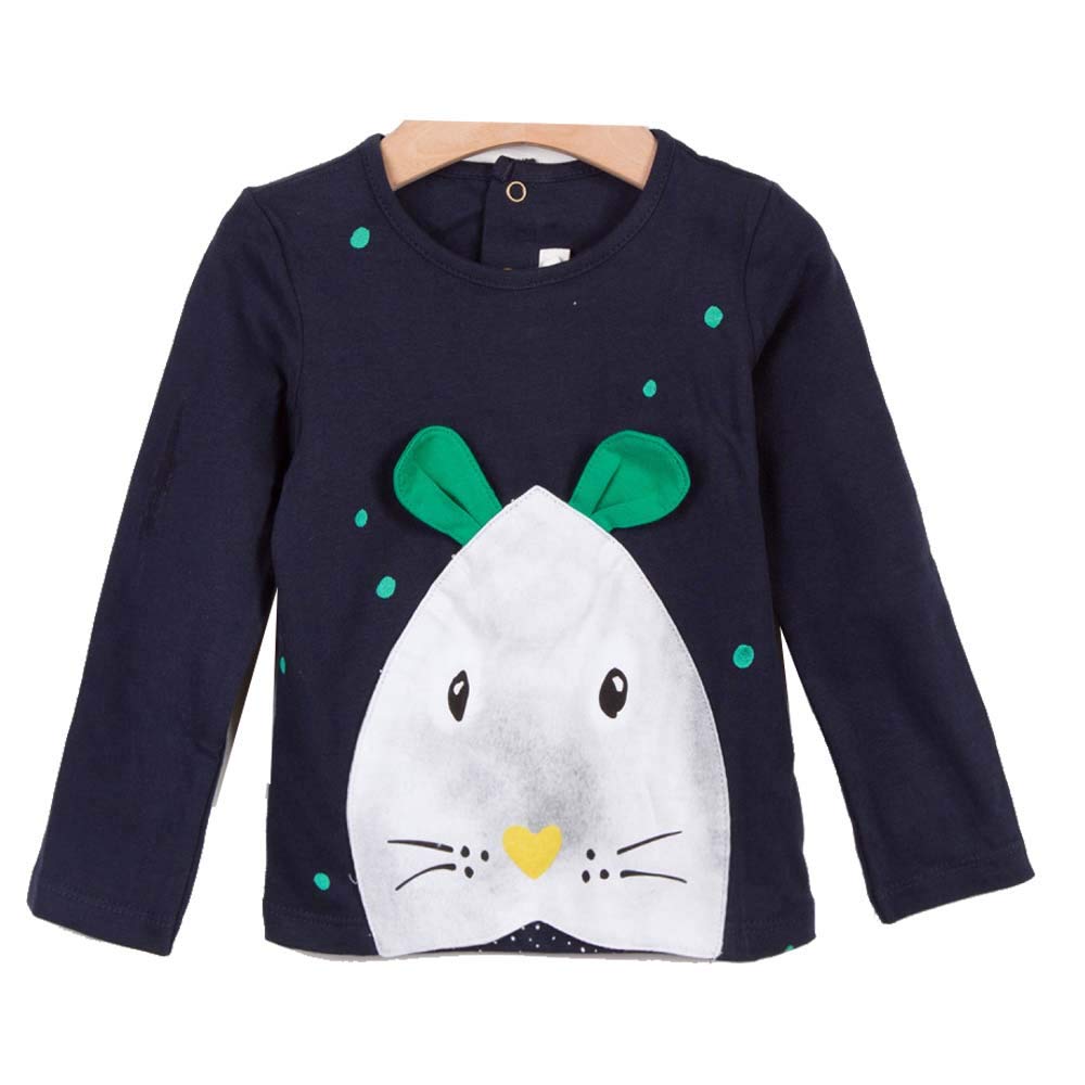 Catimini B2430 Funny Mouse Shirt and Cuddle Toy in One-9 Months Blue