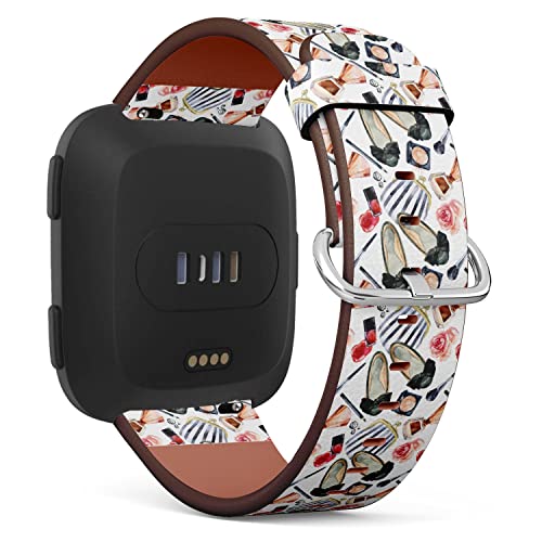 Mingdao MINGDAO-W-VERSA-A1049 Compatible With Fitbit Versa 2 / Versa / Versa Lite / Versa Se Patterned Leather Replacement Band cover