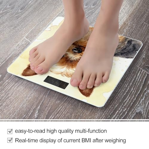 Báscula digital para baño Rose Yorkie, precisión y seguridad miniatura 5