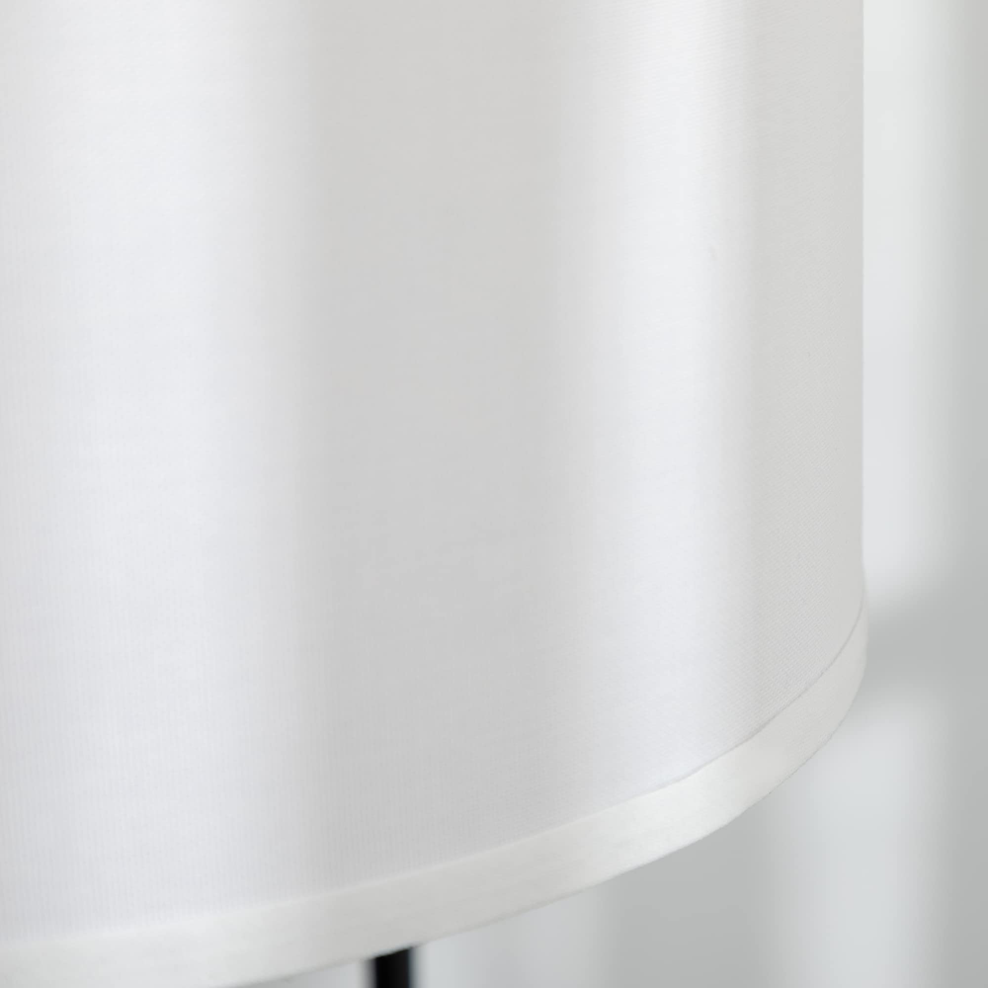 HOMCOM Lampada da Terra Arcuata con Interruttore a Pedale e Paralume in Tessuto Effetto Lino, Piantana Lampada da Terra in Acciaio, 64x38x163.5 cm, Bianca e Nera