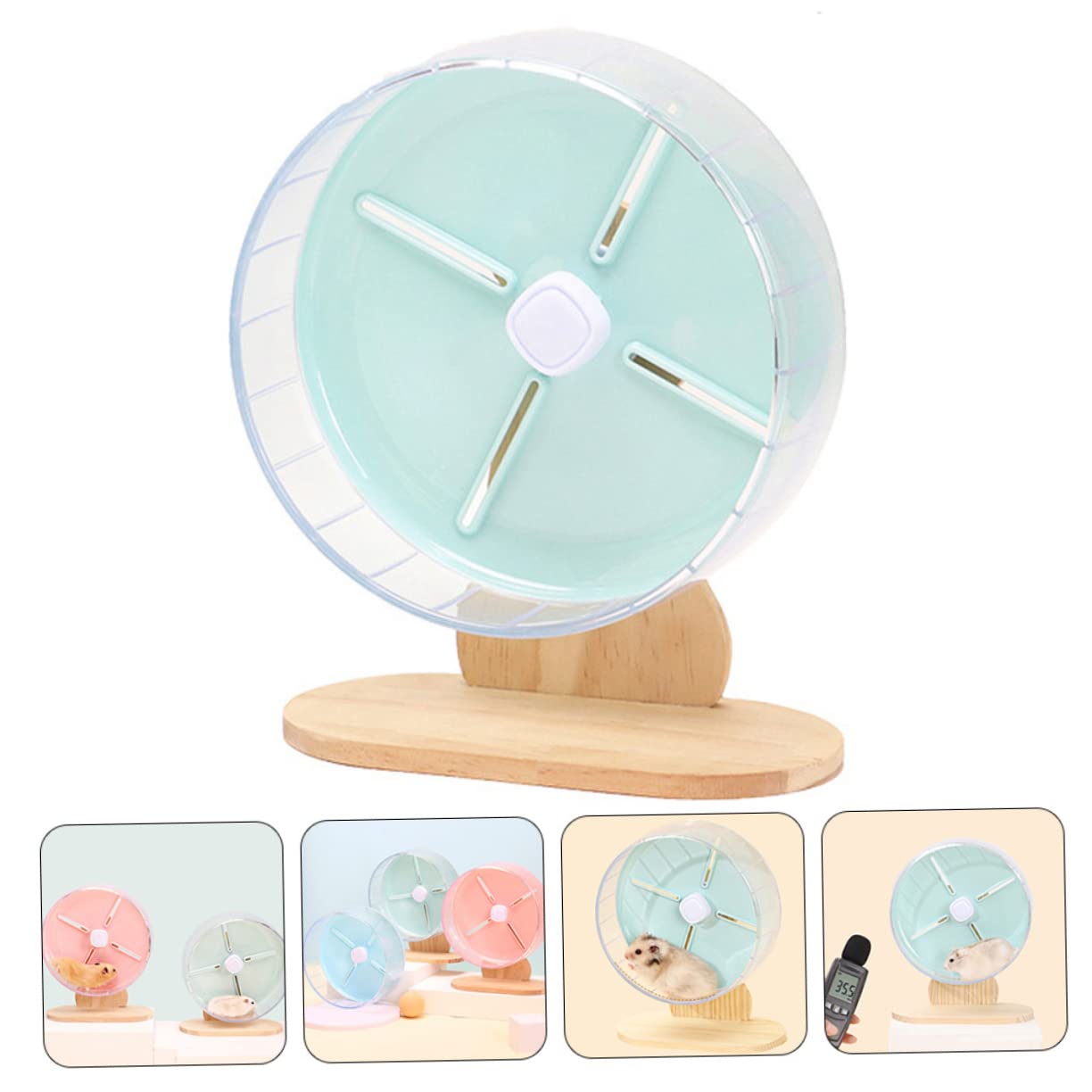 Toddmomy Decorative 20cm Silent Rat Wheel Exercise Wheel for Hamsters Chinchilla Gerbils Pet Fun