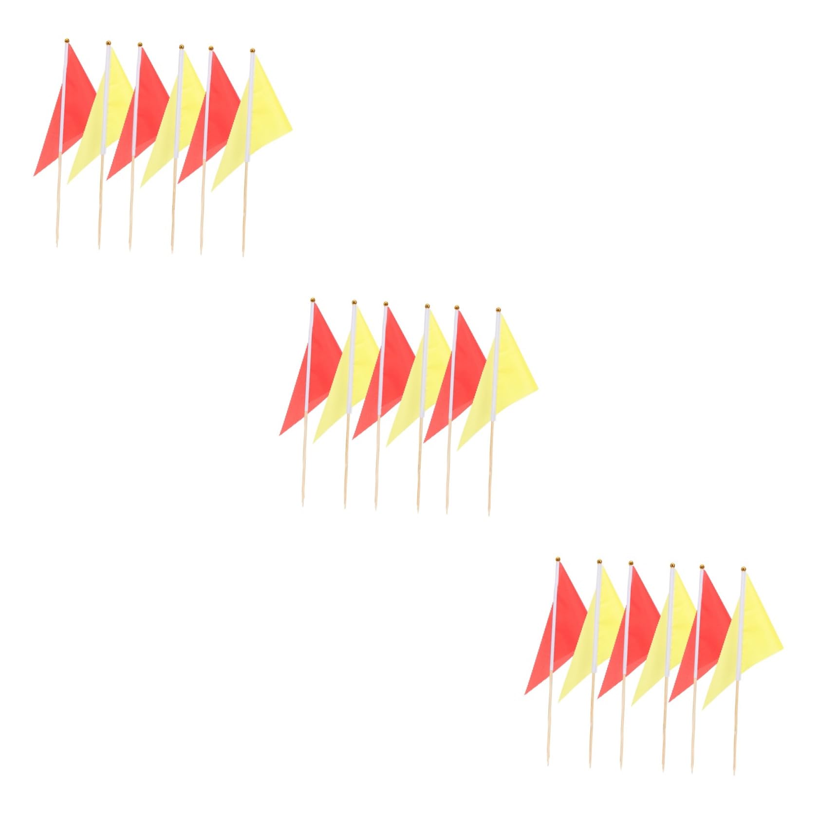 SUPVOX 30 Piezas Empavesado De Triángulo De Golf Banderines Triangulares De Rojo Del Empavesado Aire Libre De Jardín De Césped Poliéster
