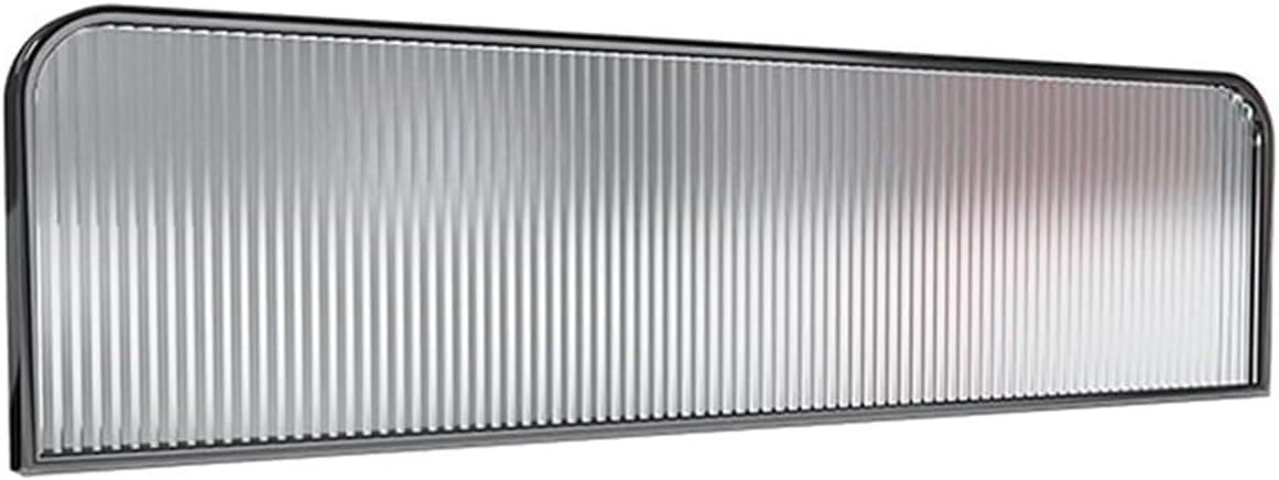 KLGFBDC Stainless Steel Glass Divider Panel for Dining Areas - Countertop Partition, Semi-Privacy Screen (Black, 30x90cm) - Modern Home Decor Solution