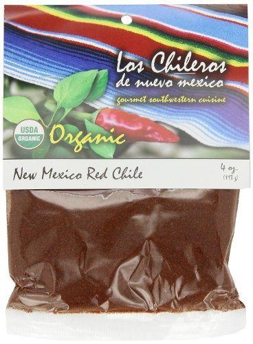Los Chileros Organic New Mexico Red Chile, Powder, 4 Ounce (Pack of 12)
