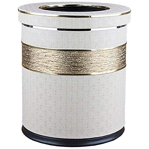 TUTU Pattumiera Pattumiera Europea Famiglia Creativa Soggiorno Camera da letto Cucina Bagno Ufficio Nessuna copertina Grande (Colore: Beige)