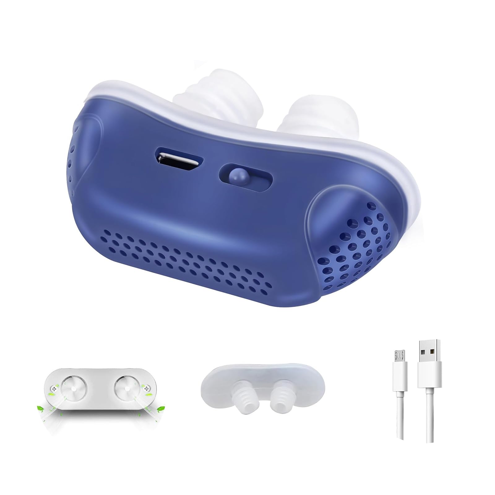 Anti Snoring Devices, Snoring Solution, Double Vortex air Supply Technology Snoring Solution, Adjustable & Breathable, Suitable for bedrooms, high Speed Trains, Aeroplanes, etc.