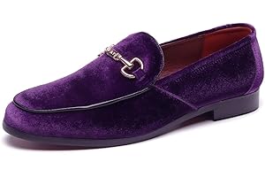 Men's Premium Purple Velvet Dress Loafer Shoes