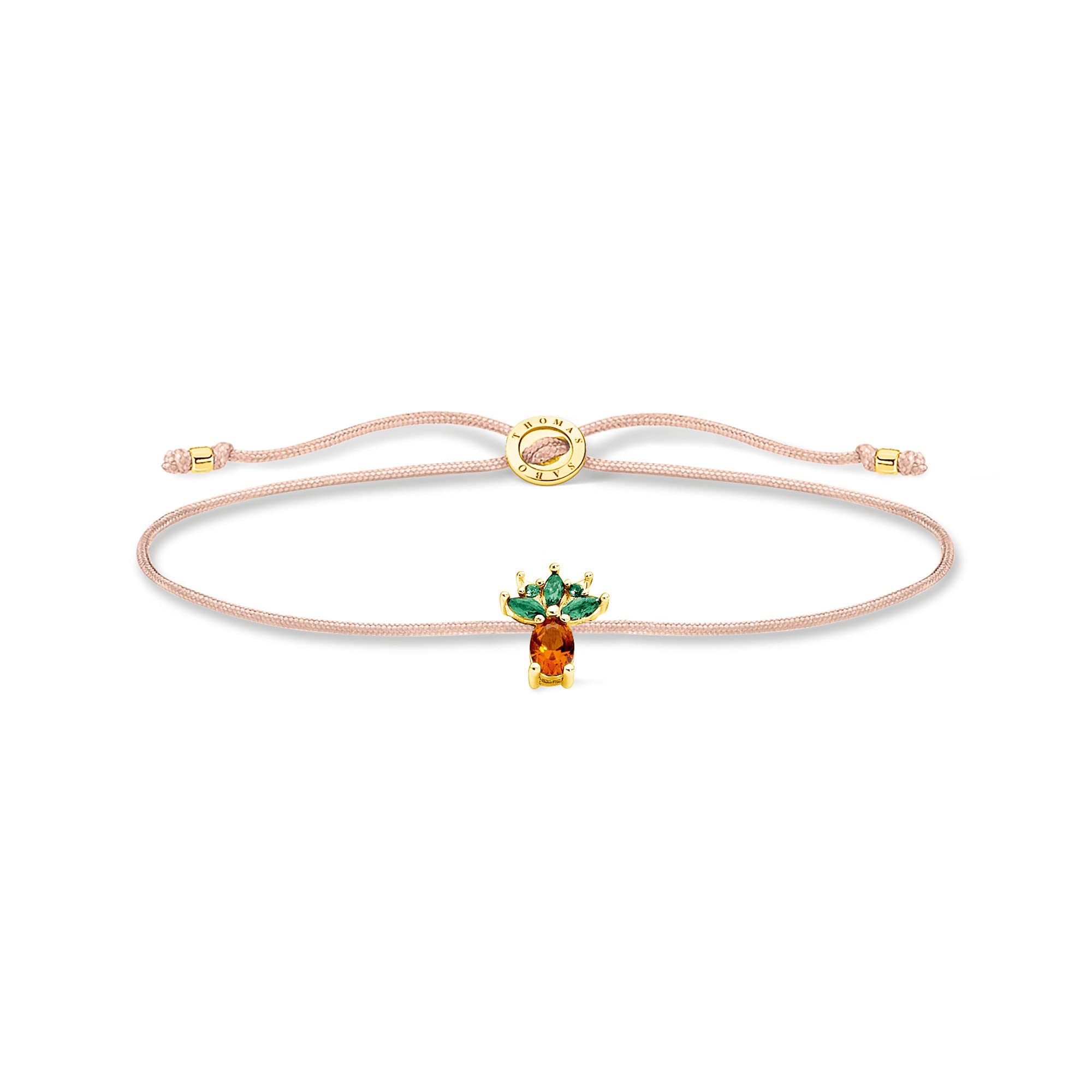 Thomas Sabo Bracciale Charm Club Con Uva In Argento E Oro - Zirconi E Corindone, Lunghezza Regolabile 13-20 Cm - 3