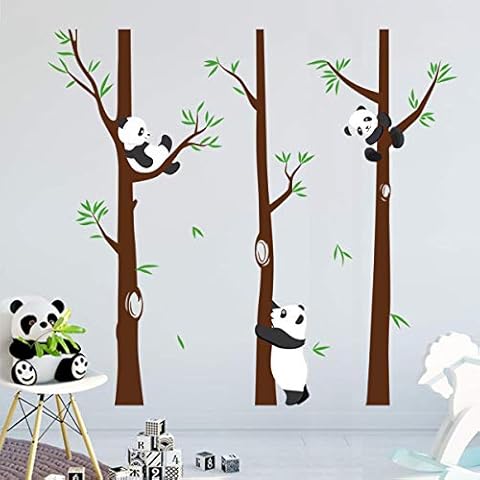 decalmile Pegatinas de Pared Panda y Árbol Vinilos Decorativos Infantiles Cover