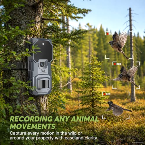 WOSPORTS 2 Pack Mini Trail Camera 1080P 32MP HD Game Camera with 32GB SD Card Wildlife Cameras with Night Vision Motion Activated Waterproof with 4AA Batteries & Card Reader - image 5