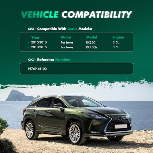 Image of SCITOO 4PCS Mud Flaps Front & Fear Splash Guard set suitable for Lexus RX350 for Lexus RX450h 2010-2015 ‎PT769-48100