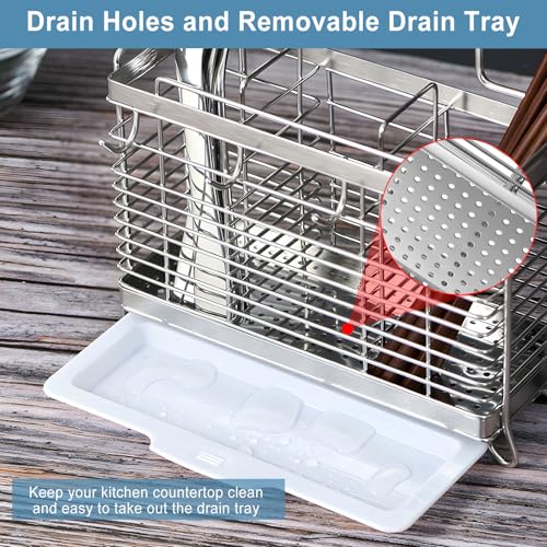 Iwntwy UTENSIL HOLDER Stainless Steel Utensil Drying Rack thumb #4