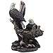 Bocianelli Patriotic American Bald Eagle Family Statue in Rustic Home Decor Sculptures & Figurines and Wildlife Bird Gifts