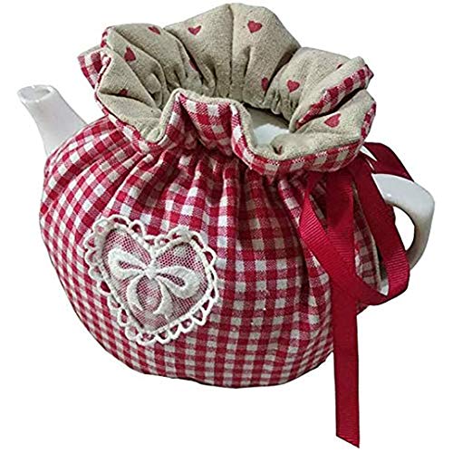 Cotton Tea Cozy Vintage Floral Tea Cozy Dust Proof Insulated Teapot Cover Keep Warm Decorative Accessories Tea Kettle Quilt for Home Kitchen Table Hotel Tea Party Restaurant (Color8)