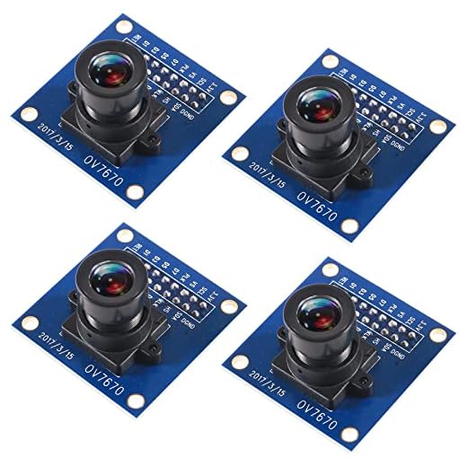 AITIAO 4Pcs OV7670 Camera Module OV7670 640x480 0.3Mega 300KP VGA CMOS Camera Module I2C Lens CMOS 640X480 SCCB Compatible W/ I2C Interface for ARM FPGA