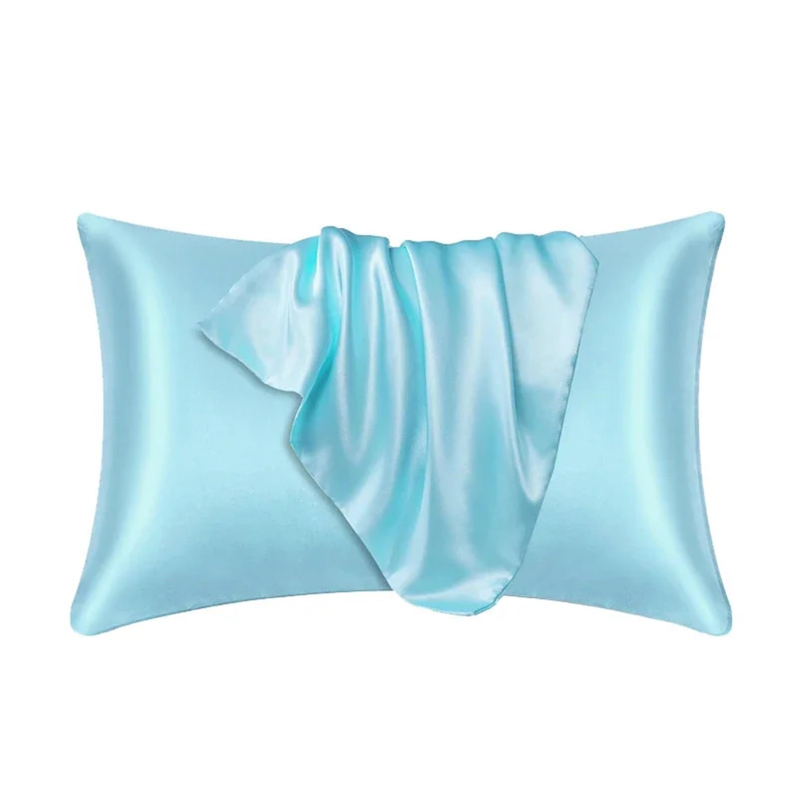 Funda Almohada Seda Funda de Almohada de Seda de Morera Funda de Almohada de Seda auténtica Que Protege el Cabello y la Piel Funda de Almohada de Ropa de Cama Natural(Sky Blue,51cmx66cm)