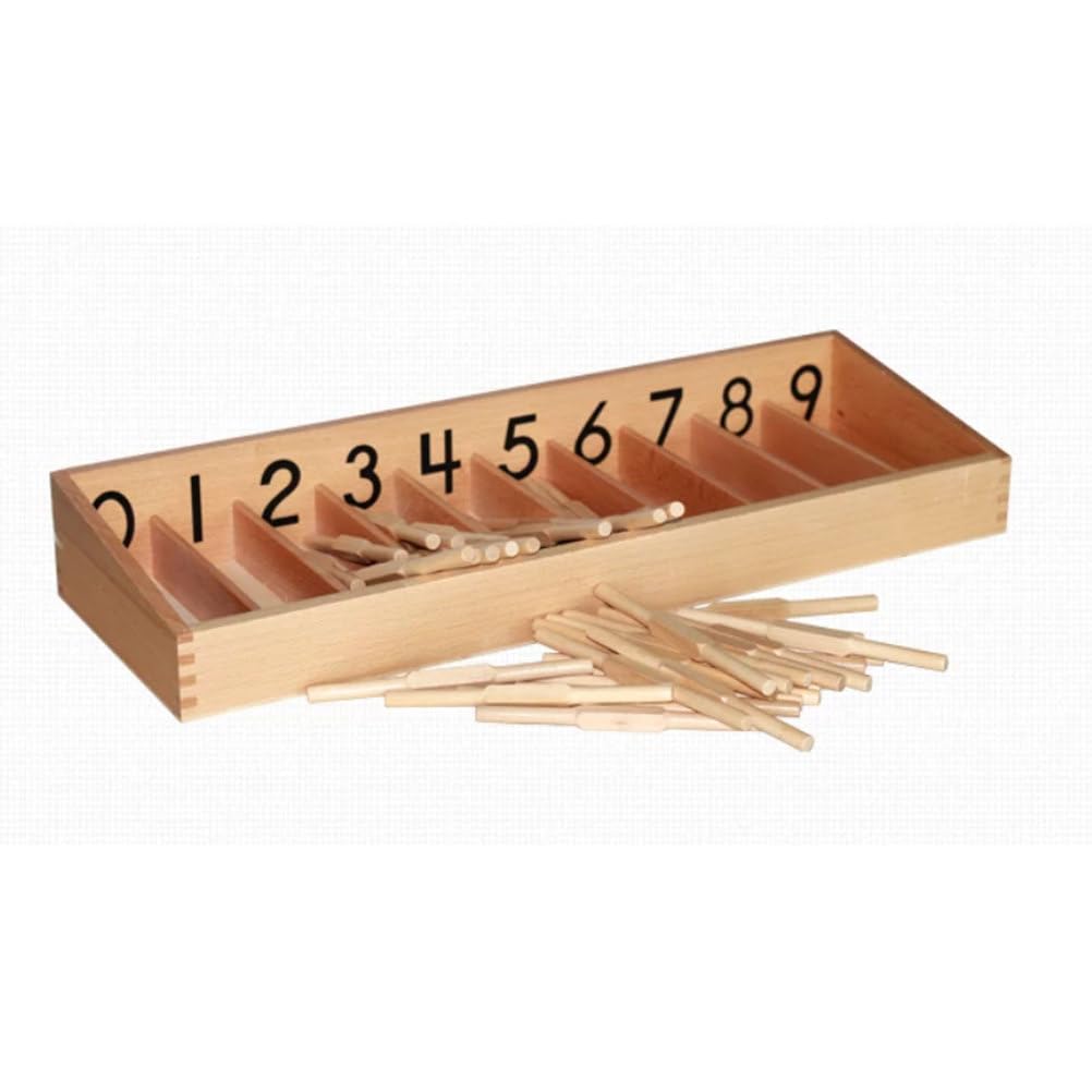 Scatola Spindle Montessori, Giocattolo Legno per Contare e Matematica | Materiali matematica, apprendimento numeri 0-9, ausilio didattico prima infanzia scuola materna l'insegnamento conta
