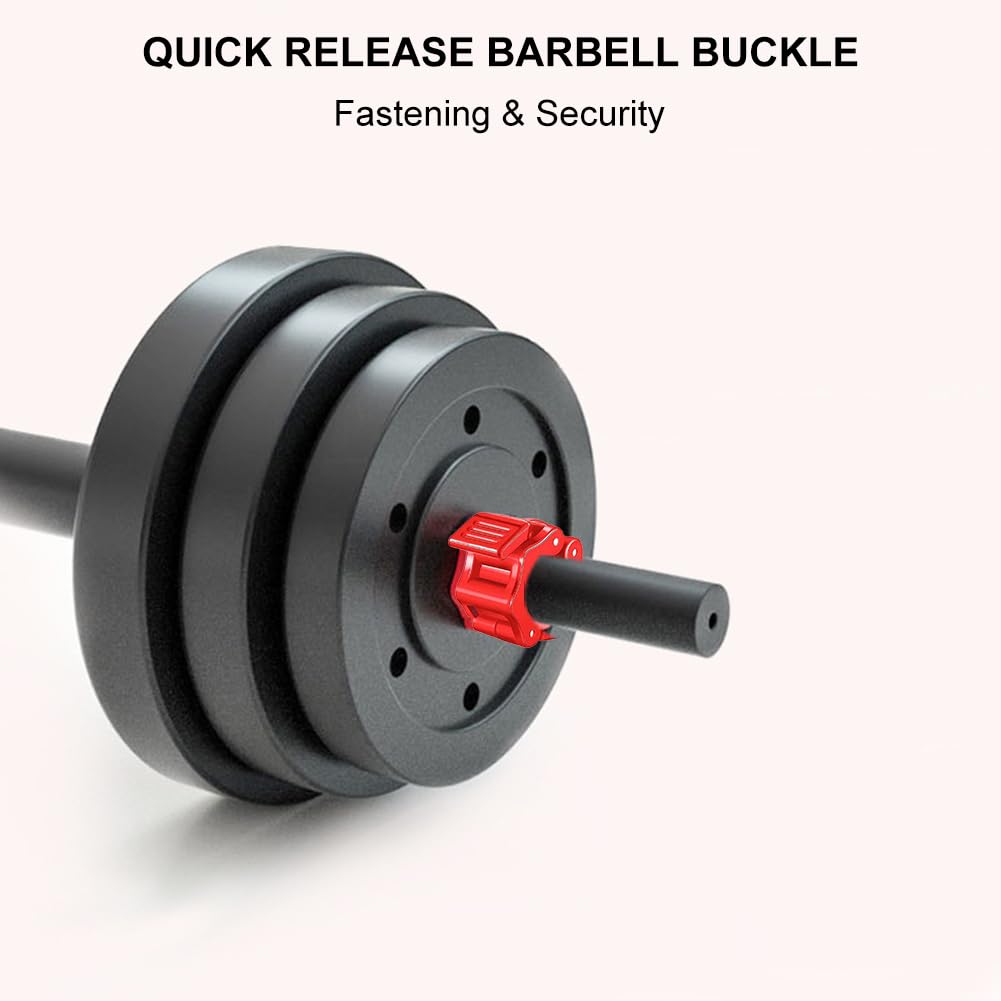 Butyeak Morsetti per Bilanciere, Collari Bilancieri 28mm, Ferma Pesi Bilanciere, Barbell Clamps, Chiusure per Manubri, Collare da Bilancieri per La Sollevamento Pesi Formazione Trasversale Fitness
