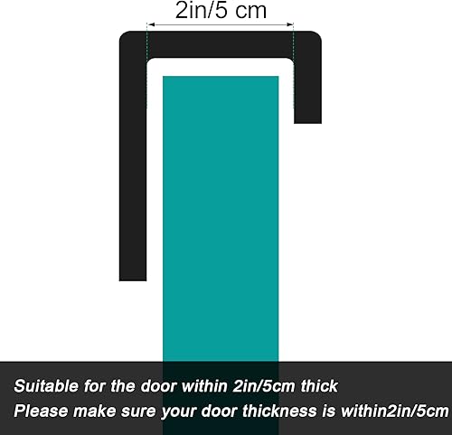 Miniatura 3 de Hotop Percha de metal multiusos para colgar sobre la puerta, colgador decorativo sobre la puerta para abrigos, sombreros, batas, ropa, toallas (1,