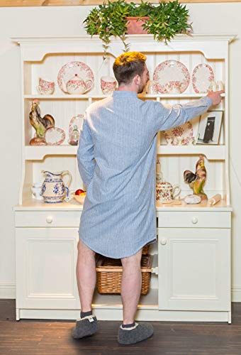 Lee Valley Men's Genuine Irish Cotton Flannel Nightshirt4
