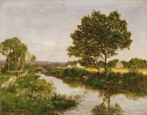 Cuadro decorativo Il fiume de Eugene Boudin pintura famosa arte pared salón 60x90