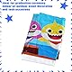 Geburtstag Deko 62 pcs,Party Supplies, Geschirr,Tischdecke, Teller, Becher, Servietten, Wimpel, Hai Dekoration, Kindergeburtstag Partyzubehör (Blau)