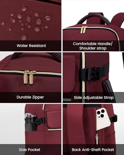 Mochila de Viaje LOVEVOOK 40L para Mujer Resistente al Agua miniatura 6