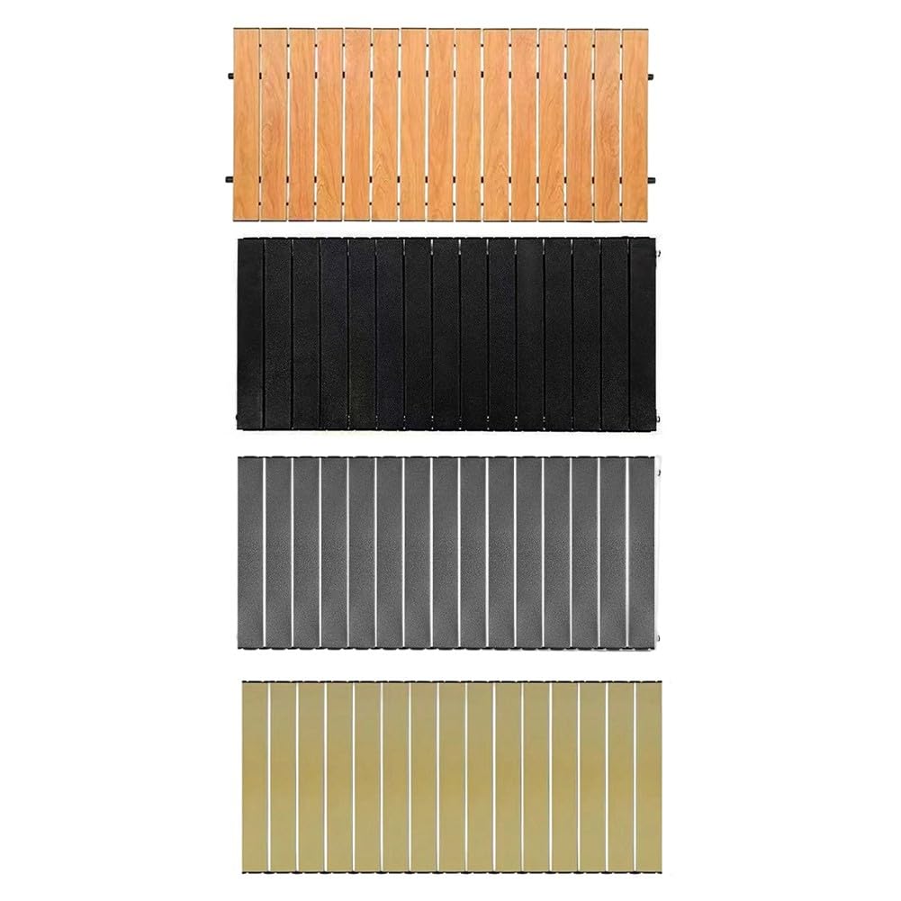 Planche de dessus de table pliante de camping, 55 x 95 cm, en acier au carbone, de remplacement pour surface pour chariot de jardin, table de salle à manger portable d'extérieur avec